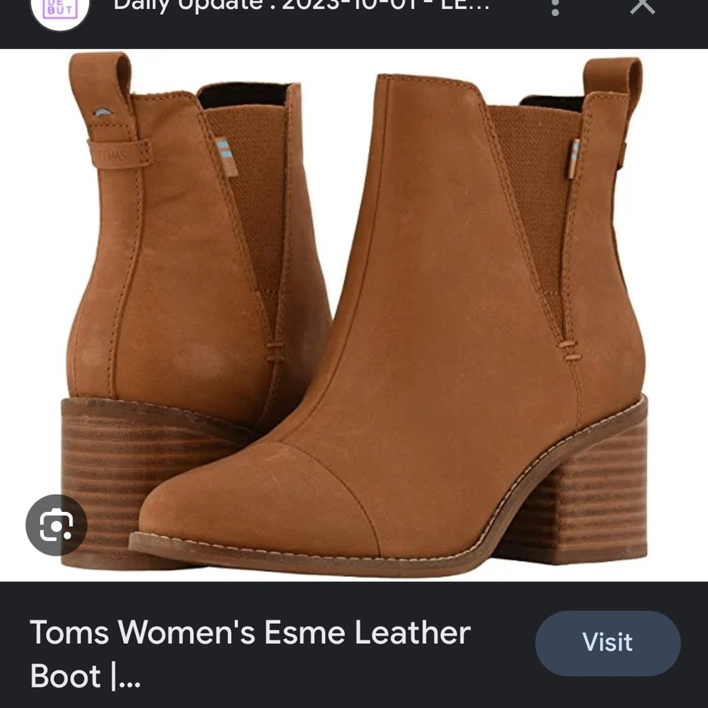 TOMS Esme Bootie (Women) Size 6 Tan Leather